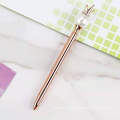 New Style Pearl Crown Metal Pen Rhinestones Crown Ball Pen Crystal Metal Big Diamond Tip Pen With Custom Logo